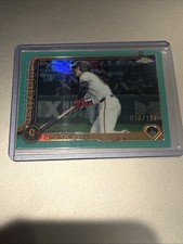 Kazuma Okamoto 2025 Topps Chrome NPB #98 Aqua Refractor 010/199 Blue Jays