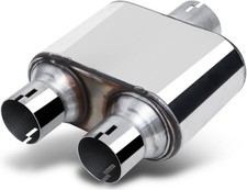 2.5 Inlet And 2.25 Outlet Dual Universal Muffler Heavy Duty Stainless