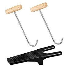 3 Pieces Cowboy Boot Hooks Long Shoes Pull and Boot Puller Set with Long