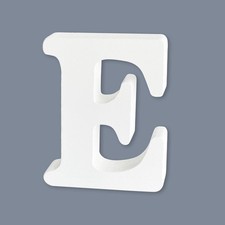 6 Inch Unfinished Wooden Letters, White Standing Wood Letters for Crafts DIY,...