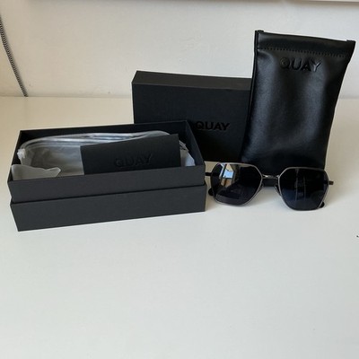 Quay Australia WORLD TOUR Sunglasses New Boxed Set Blue Tinted Lenses