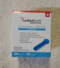 Cardinal Health Essentials 30 Gauge Universal Lancets 100 Count Exp. 03/23/2027