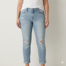 Lucky Brand Brooke Skinny Distressed Jeans 12/31 Blue Stretch Denim Pre-owned