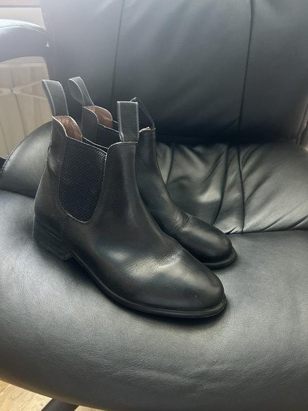 Women Ecco Boots Brown Leather 38.5 #3QL1