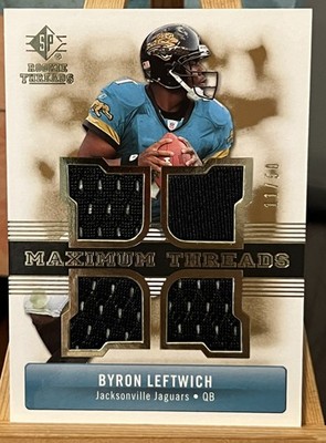 BYRON LEFTWICH JACKSONVILLE JAGUARS 2007 SP Rookie Threads Maximum  #'D 11/50