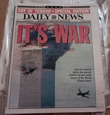 NEW YORK DAILY NEWS UNCIRCULATED MINT 9-11 1ST CITY LATE EDITION SEPT 12 2001