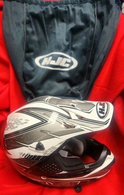 HJC CS-MX Blizzard MX Offroad Helmet White / Black LARGE BRAND NEW 