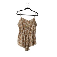 Victoria s Secret Women s Large Romper Ivory Floral Lace Sleepware Lingerie
