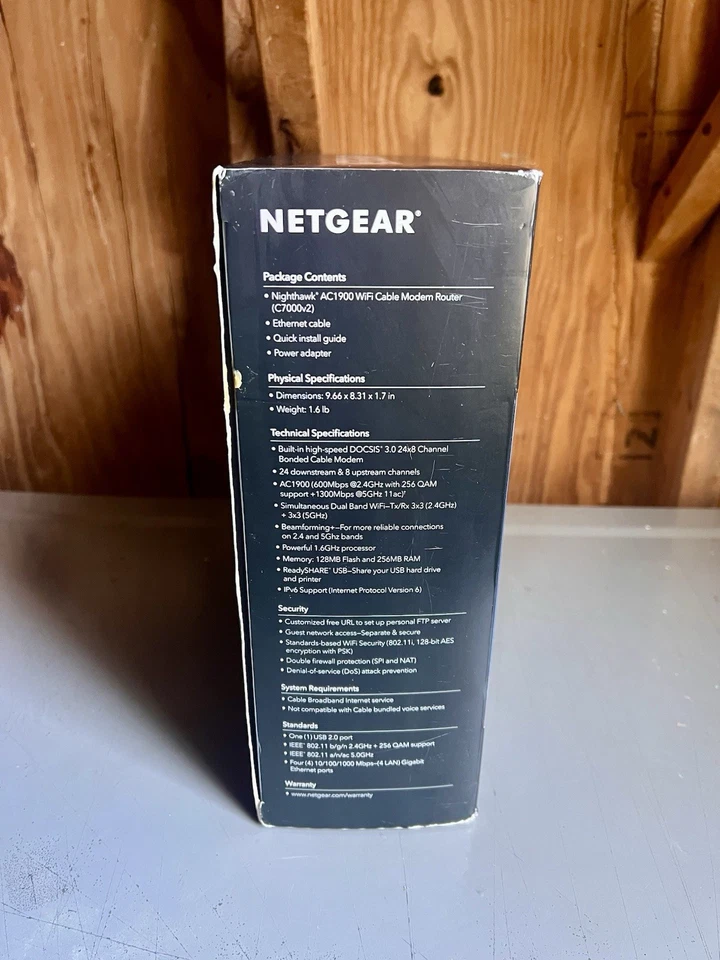 Netgear Nighthawk AC1900 WiFi 5 DOCSIS 3.0 Cable Modem Router C7000 - Image 4 of 4