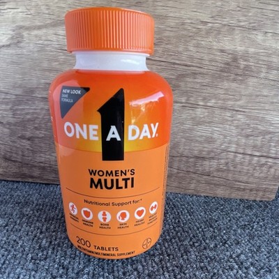 One A Day Women's Multivitamin Immune Bone Skin Heart Mental Health 200 Tablets