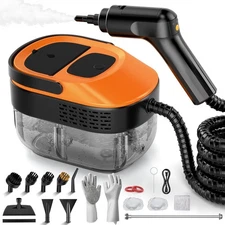 Steam Cleaner for Home & Car, 15s Fast Heat Handheld Steamer Orange 