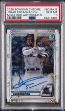 2020 BOWMAN CHROME MEGA BOX AUTOS #BCMAJE JERAR ENCARNACION PSA 10 AUTO