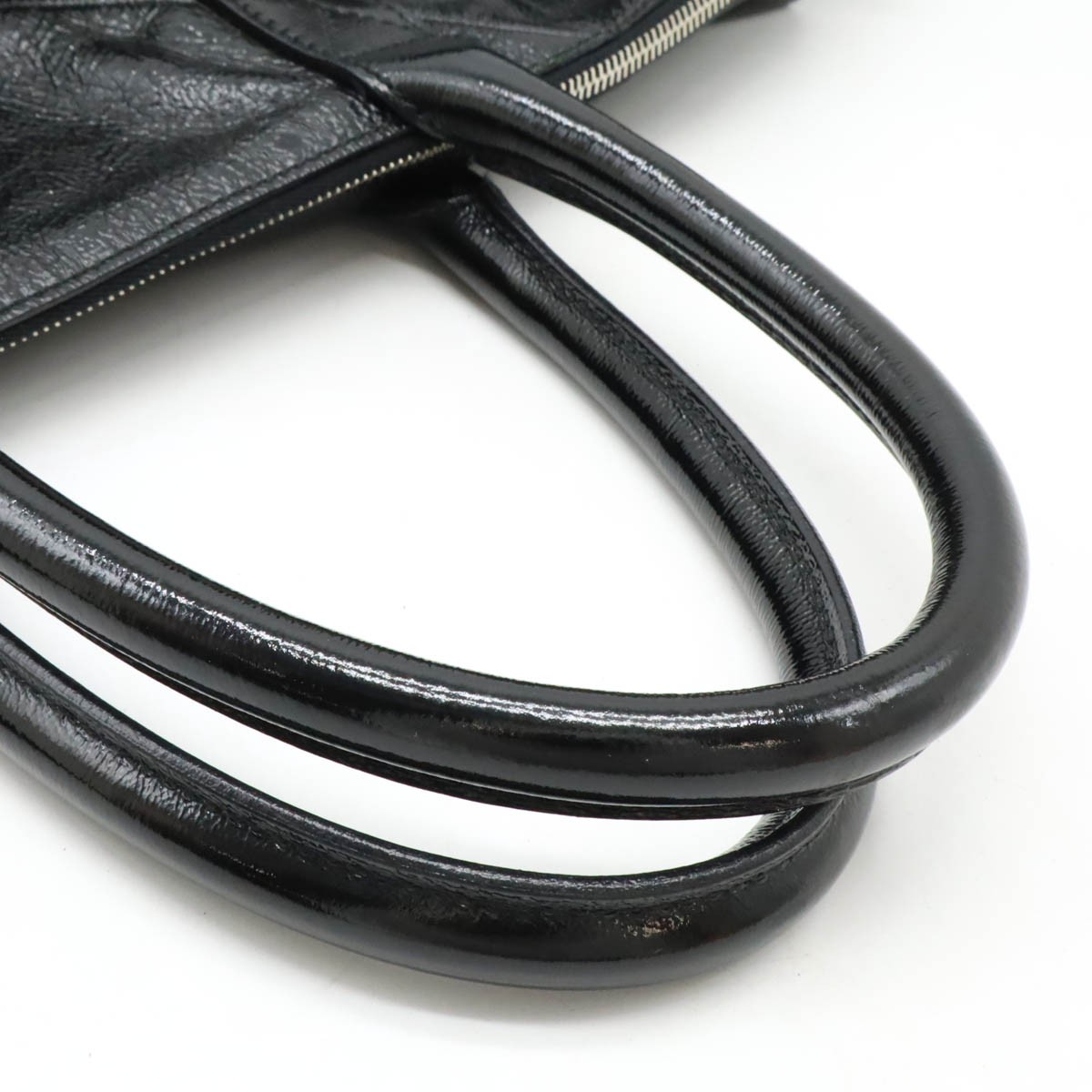 Borsa a mano SAINT LAURENT YVES YSL Yves Easy Boston nera smaltata