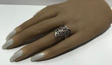 Vintage 925 Sterling Silver FILIGREE Swirl Ring Size 6.75