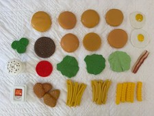 VTG Lot Of CDI McDonald  s Play Food Burger Sauce Nugget Fries Eggs