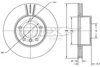 2X Tomex Brakes Bremsscheibe TX 72-54 FüR BMW