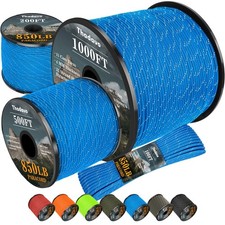 Reflective Paracord Rope 850Ib, 50/100/200/500/1000ft 4MM 11 100FT, Blue
