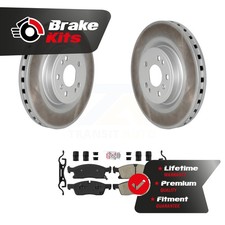 Front Coated Disc Brake Rotors Ceramic Pad Kit For 2012-2015 Mercedes-Benz ML350