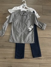 DKNY New 3 Piece Long Sleeves /short Shirts Pants Boys 6