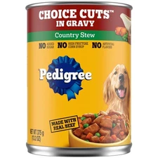PEDIGREE CHOICE CUTS in Gravy Adult Canned Wet Dog Food Country Stew, (12) 13.2