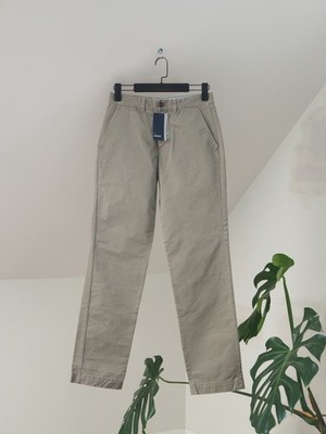 Fred Perry New! Women's Grey Cotton Chino Pants Trousers Size L Made in Portugal