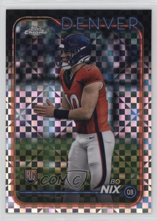 2024 Topps Chrome Rookies X-Fractor Bo Nix #206 0w1