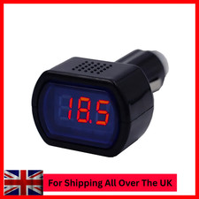 12V/24V LED Car Cigarette Socket Voltmeter Voltage Battery Tester Detector Meter