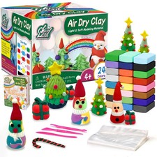 24 Colors Dry Clay, Gift for Boys & Girls Age 4+ Year Old, DIY Model Modeling...
