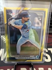 2024 Bowman Chrome #13 Davis Schneider RC Yellow Refractor/75