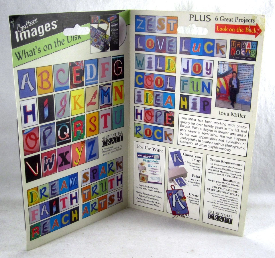 CRAFTERS IMAGE DISK Urban Vocab 43 Hi-Res Images/6 Projects for PhotoFabric - Image 2 of 4