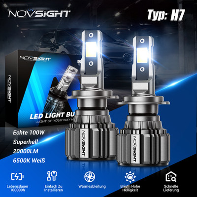 2x H7 Scheinwerfer Bulbs Kit 6500K White No Error Hi-Lo Beam 72W Halogen IP68