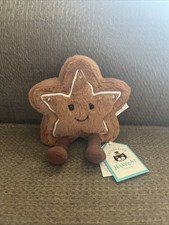 AUTHENTIC NWT Jellycat GINGERBREAD Star Cookie Christmas Holiday Winter Gift