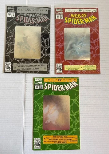 Spider-Man #26 Anniversary Hologram Covers Set of 3 Amazing #365 Web #90 1990