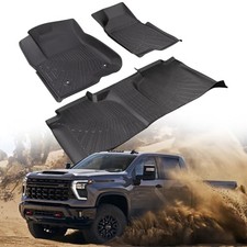 CreekT  for Chevy Silverado for GMC Sierra Floor Mats 2019-2025 2026 Crew Cab