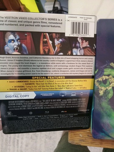 LAIR OF THE WHITE WORM (1988) LIMITED EDITION BLURAY STEELBOOK Tear On Cardboard - Picture 5 of 8