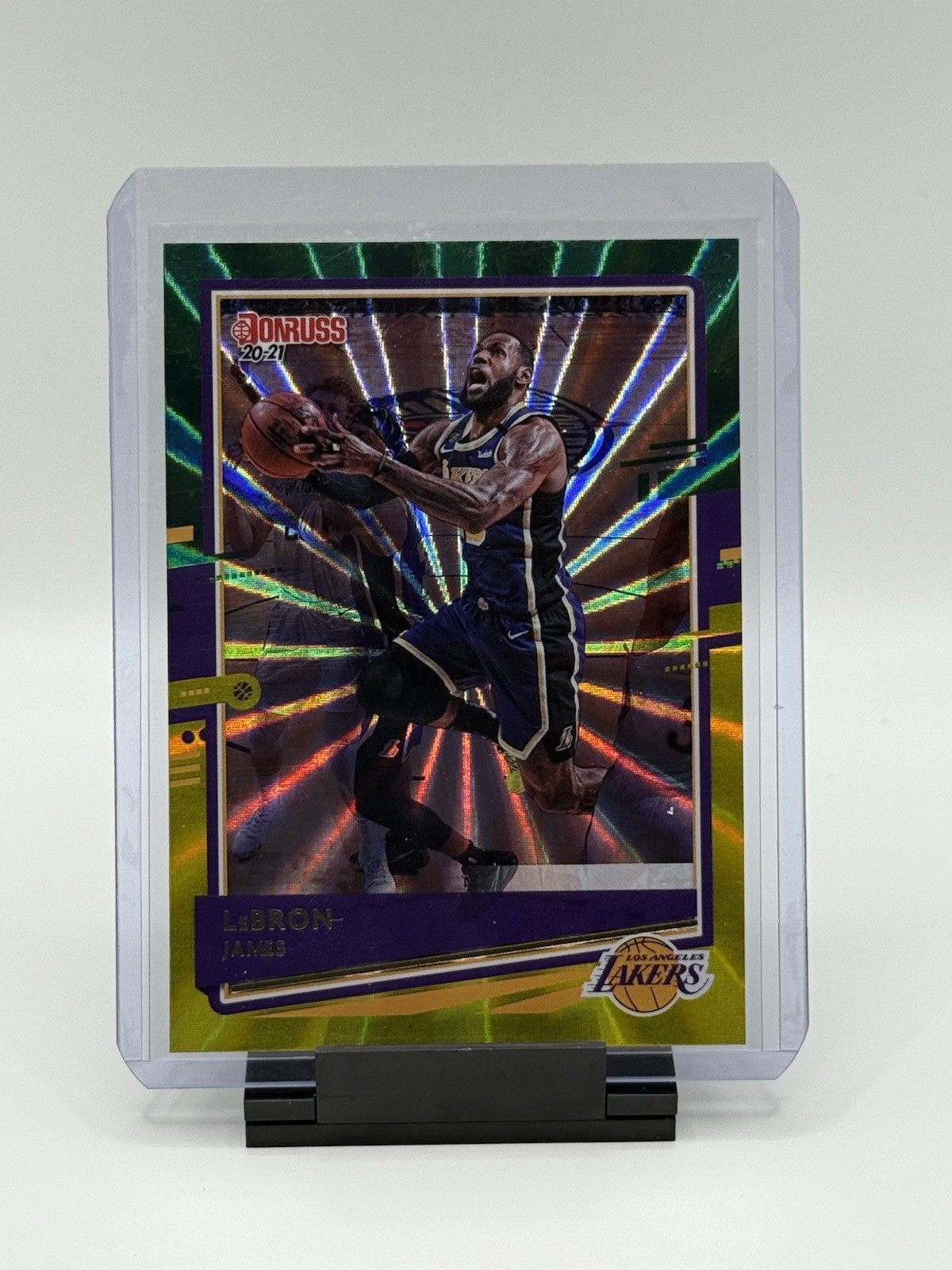 2020-21 Panini Donruss - LeBron James #12 Green & Yellow Laser