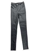 Fashion Nova Faux Leather Black Small High Rise Ankle Skinny Pants Women