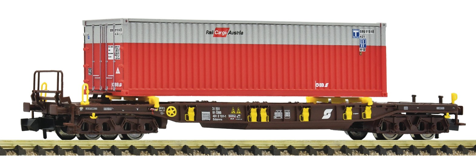 Fleischmann N 6660076 - Taschenwagen T3 Bauart Sdgmns ÖBB, Ep. V (1:160) Neuware