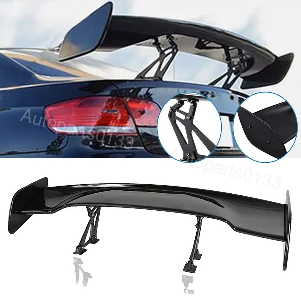 For 3 Series E90 M4 Sedan 325xi 328i 57" Rear Trunk Spoiler Glossy Black GT Wing Foto 4 de 4