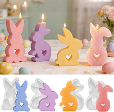 4 Pezzi Stampo in Silicone per Pasqua, Stampo in Silicone Coniglietto Pasquale R