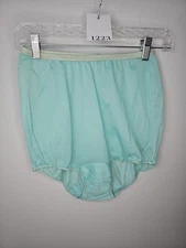 Vintage Vantees By Vanity Fair Tricot Pillowtab Aqua Sheer Panties Size Medium