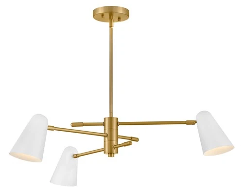 Lark 83543 Birdie 3 Light 30"W Sputnik Chandelier - Black - Picture 6 of 12