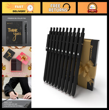 0.5mm Fine Point Gel Pens - Quick Dry, Smooth Writing, Black Ink - 10 Pack for J