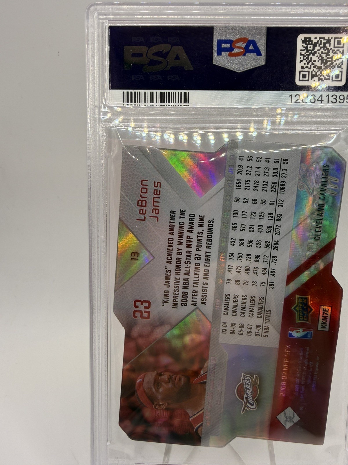 2008-09 SPx #13 LeBron James PSA 9 Cleveland Cavaliers view 10