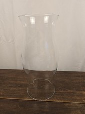 Clear Glass Hurricane Globe Shade Vase Candle Holder 11.5 In H X 5 IN D