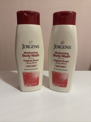 Jergens Moisturizing Body Wash Cherry Almond. Set Of 2 14 Oz Each