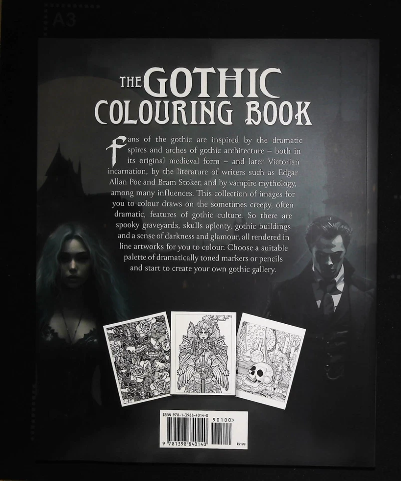 Gothic Colouring Book Advanced Over 45 Images NEW Paperback 9781398840140 - Image 2 of 4