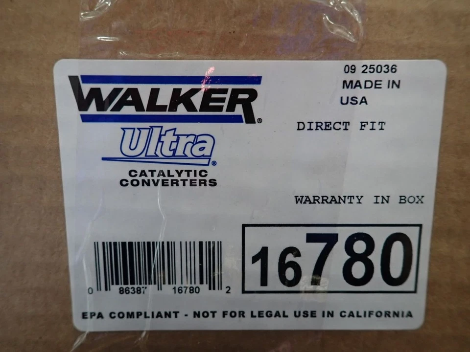Walker Ultra EPA 16780 Direct Fit Catalytic Converter, Rear - Image 2 of 4