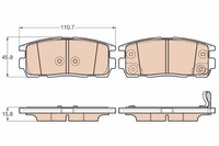 Bremsbelagsatz Scheibenbremse TRW GDB3566 FüR Chevrolet Captiva Opel C100 C140