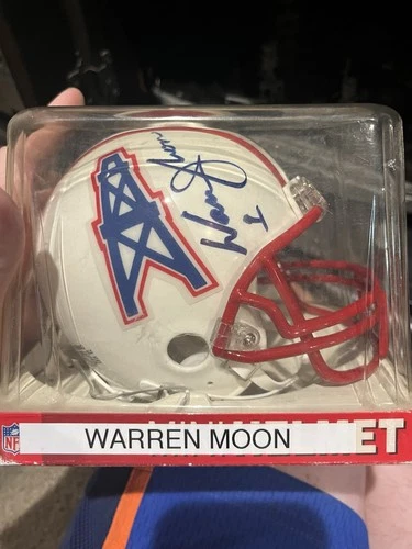 Warren Moon Houston Oilers Autographed Football Helmet PSA/DNA Authenticated